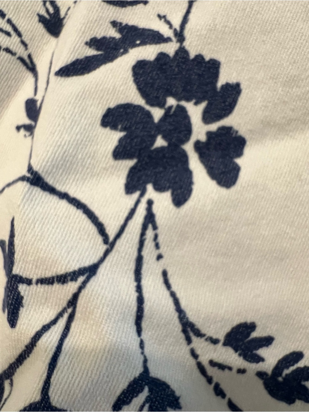 Women’s White Floral Skort with Navy Print - Picture 5 of 14